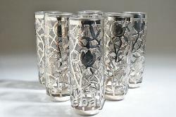 6 Vtg Mexico Hallmark MRA Sterling Silver Overlay Cocktail Ice Tea Glasses 7