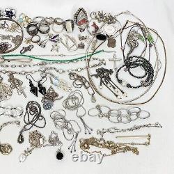 76 Wearable Sterling Silver Jewelry Lot 360 Grams Some Signed Vintage Now 925