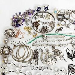 76 Wearable Sterling Silver Jewelry Lot 360 Grams Some Signed Vintage Now 925