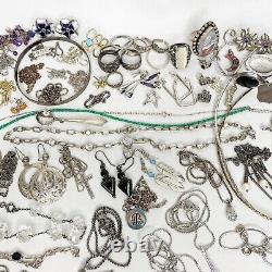 76 Wearable Sterling Silver Jewelry Lot 360 Grams Some Signed Vintage Now 925