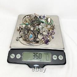 76 Wearable Sterling Silver Jewelry Lot 360 Grams Some Signed Vintage Now 925