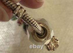 925 Sterling GENUINE PANDORA BRACELET w BOX & 16 MURANO & PERSONA Charms 52.8g