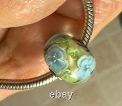 925 Sterling GENUINE PANDORA BRACELET w BOX & 16 MURANO & PERSONA Charms 52.8g