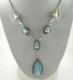 925 Sterling Silver Art Glass Mermaid Necklace Fish Scale Cut Design Y Drop
