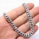 925 Sterling Silver C Z Cuban Chain Necklace 24