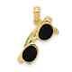 925 Sterling Silver Glass Charm Pendant 14k Yellow Gold Plated Free Chain 18