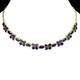 925 Sterling Silver Necklace Oval Blue Sapphire 7x5mm Ruby Gemstone Jewelry 18.5