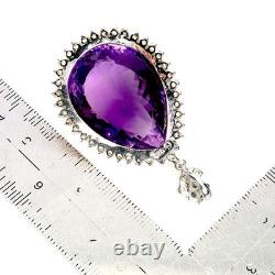 925 Sterling Silver Pendant Pear Amethyst 105ct Emerald Sapphire Handmade Gems 925 Sterling Silver Pendant Pear Amethyst 105ct Emerald Sapphire Handmade Gems