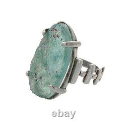 925 Sterling Silver Ring, Ancient Roman Glass, Antique