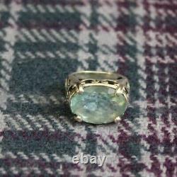 925 Sterling Silver Silpada Blue Cove Aqua Glass Ring Size 6