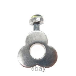 925 Sterling Silver Vintage Mexico Dichroic Glass Flower Oxidized Perfume Bottle