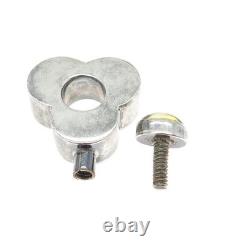 925 Sterling Silver Vintage Mexico Dichroic Glass Flower Oxidized Perfume Bottle