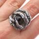 925 Sterling Silver Vintage Roman Glass Necromance Evil's Eye Ring Size 8.25