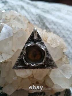 925 silver glass eye pendant, like great frog