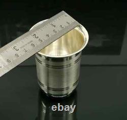925 sterling silver handmade design water or milk glass cup for baby food ssv168