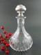 Abp Cut Glass Perfume Bottle Zipper Pattern Roses Sterling Silver Stopper