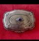 Antique 800 Sterling Silver Murano Glass Repousse Container Jewelry Box