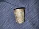 Antique Sterling Silver Jigger Repousse Shot Glass Embossed