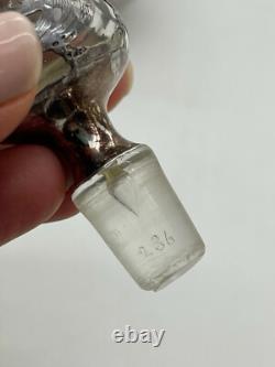 ART DECO ALVIN STEUBEN GLASS Sterling Silver Overlay Antique Perfume Bottle