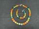 Aleale Sterling Silver Art Glass Beaded Necklace And Bracelet Set