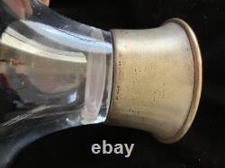 Allan Adler Sterling Silver Glass Candle Holder PAIR Dessert dish Vintage MCM