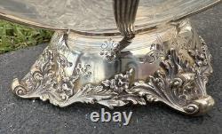 American Antique Brand-Chatillon Sterling Silver Cut Glass Crystal Centerpiece