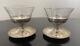 American Sterling Silver Footed Dessert Cups With Glass Insert Set Of (2)