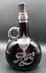 Amethyst Glass Rye Bottle Art Deco Sterling Silver Handle And Overlay