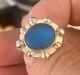 Amy Faust Blue Sea Glass Ring Size 6.5 Sterling Silver
