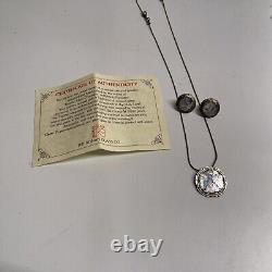 Ancient Roman Glass Co. Sterling Silver Pendant Necklace And Earring WithCOA 925
