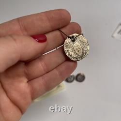 Ancient Roman Glass Co. Sterling Silver Pendant Necklace And Earring WithCOA 925