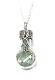 Ancient Roman Glass Sterling Silver 925 Pendent Fragments Chamsa In Glass Bottle