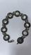 Ancient Roman Glass Sterling Silver Bracelet Holy Land Blue Patina Artifact