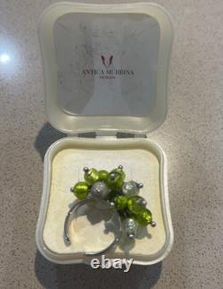 Antica Murrina Venezia Murano Glass & Sterling silver ring & earring set