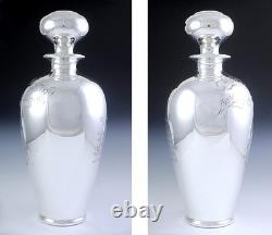 Antique 1905 Large Sterling Silver Over Glass Urn Admiral John G. Walker