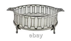 Antique 1911 Hardy Bros Sterling Silver Relish Dishes with Opaque Glass Boxed