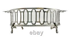Antique 1911 Hardy Bros Sterling Silver Relish Dishes with Opaque Glass Boxed