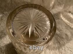 Antique 1913 British Sterling Silver & Cut Glass 3pc Vanity Bottle Set Trio ds17