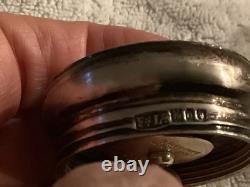 Antique 1913 British Sterling Silver & Cut Glass 3pc Vanity Bottle Set Trio ds17