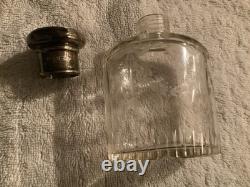 Antique 1913 British Sterling Silver & Cut Glass 3pc Vanity Bottle Set Trio ds17