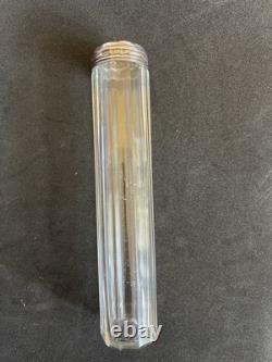 Antique 1919 Sterling Silver & Cut Glass Vanity Bottle Set London Hallmark