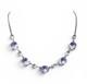 Antique 1920's Art Deco Sterling Silver Rivi&egrave;re Lavender Paste Glass Necklace