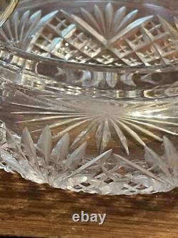 Antique 1920's Sterling Silver F&B Art Deco Cut Crystal Glass Dresser Jar