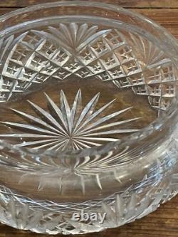 Antique 1920's Sterling Silver F&B Art Deco Cut Crystal Glass Dresser Jar