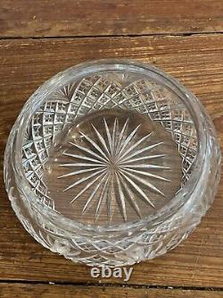 Antique 1920's Sterling Silver F&B Art Deco Cut Crystal Glass Dresser Jar