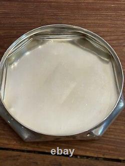 Antique 1920's Sterling Silver F&B Art Deco Cut Crystal Glass Dresser Jar