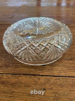 Antique 1920's Sterling Silver F&B Art Deco Cut Crystal Glass Dresser Jar