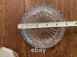 Antique 1920's Sterling Silver F&B Art Deco Cut Crystal Glass Dresser Jar