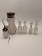 Antique Abp Cut Glass Set With Sterling Silver Pitcher Engraved In Greek 1882-1897