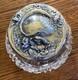 Antique Art Nouveau Poppy Floral Sterling Silver Cut Glass Vanity Powder Jar